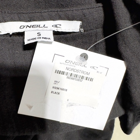 NEW O'Neill Black Kayson Maxi Cover-Up Dress Size Small High Side Slits - Picture 2 of 14